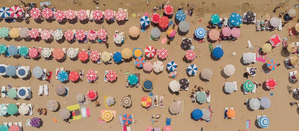 umbrellas on a beach