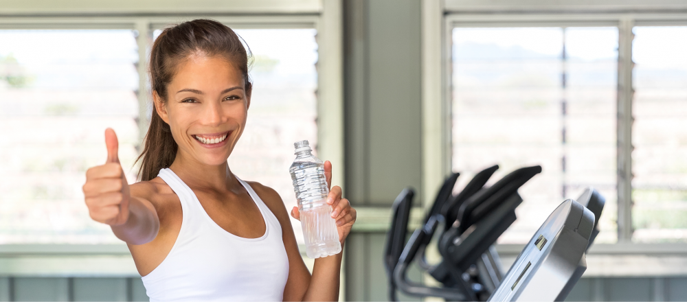 Woman drinking water