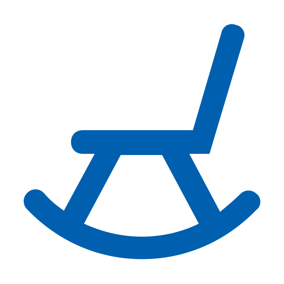 Icon: blue rocking chair icon