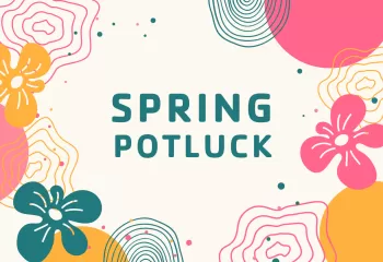 spring potluck event graphic