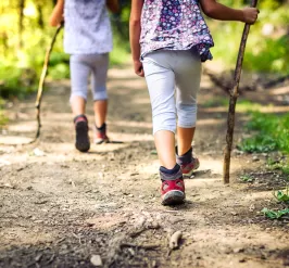 family camp hiking
