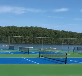 pickleball courts at ymca trout lodge