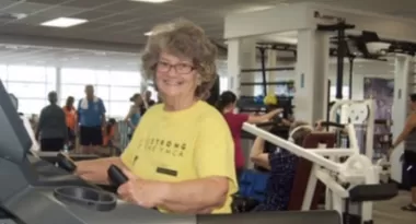 LIVESTRONG participant on treadmill