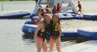 Girls smiling at camp lakewood testimonial
