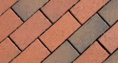 brick walkway zoomed in