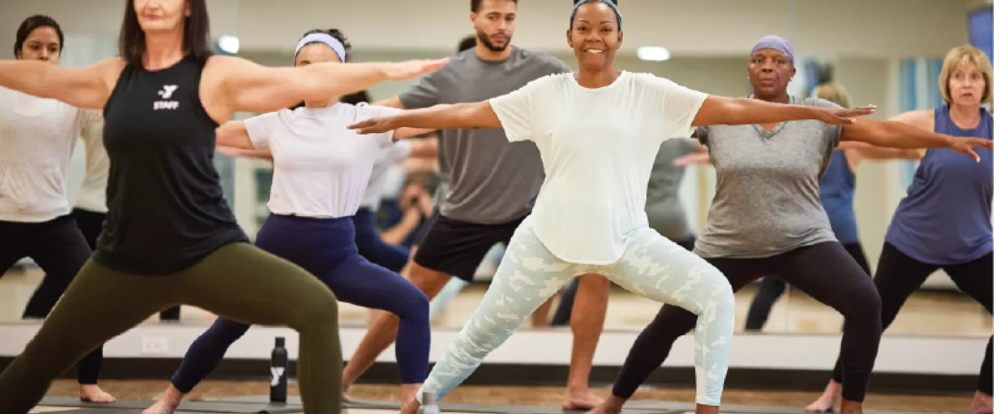 a ymca group exercise yoga class