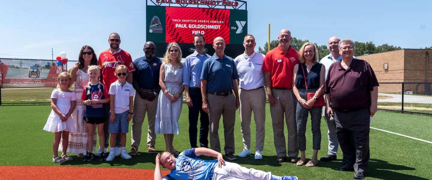 YMCA Adaptive Sports Complex featuring Paul Goldschmidt Field and Cardinals Care Ribbon Cutting