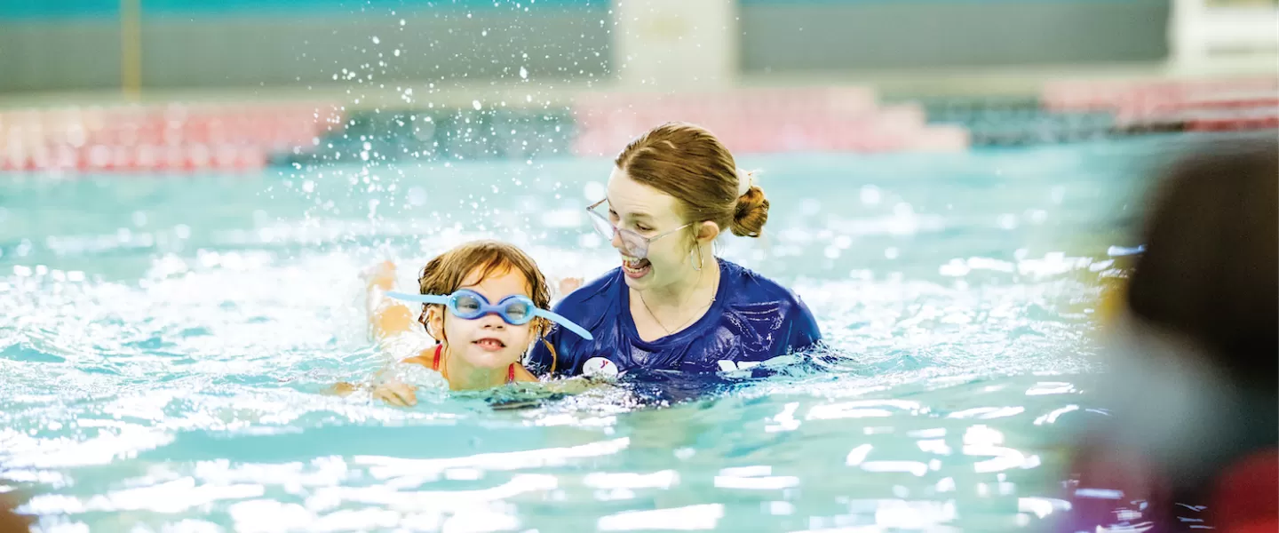YMCA Swimming Lesson and Water Safety Program Participant and Instructor