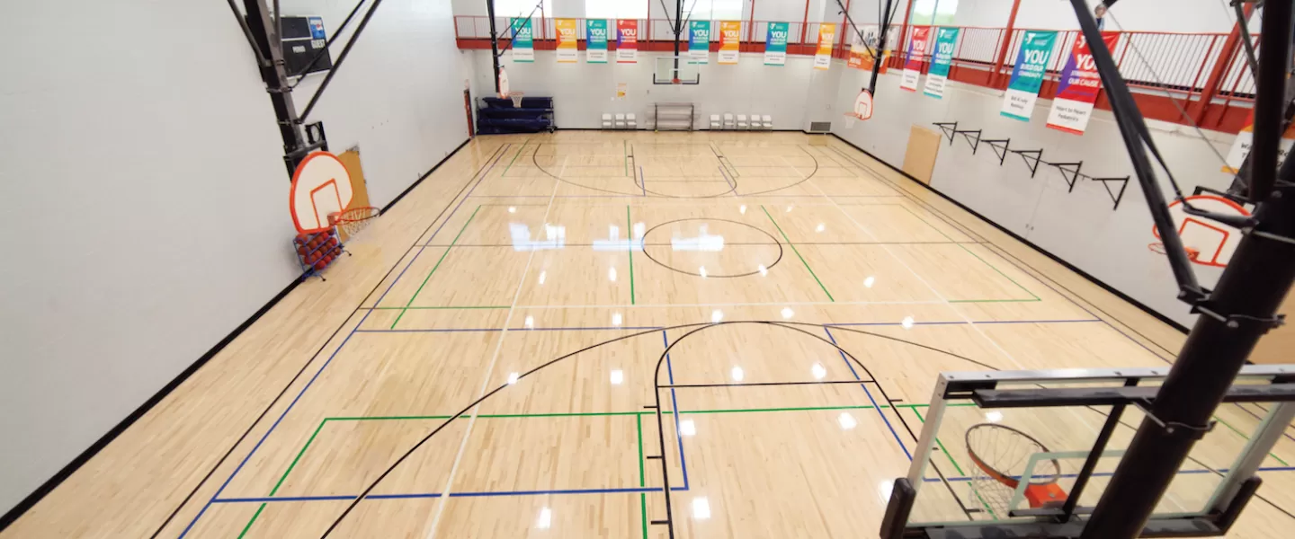 monroe county ymca basketball gym, pickleball courts, and indoor track