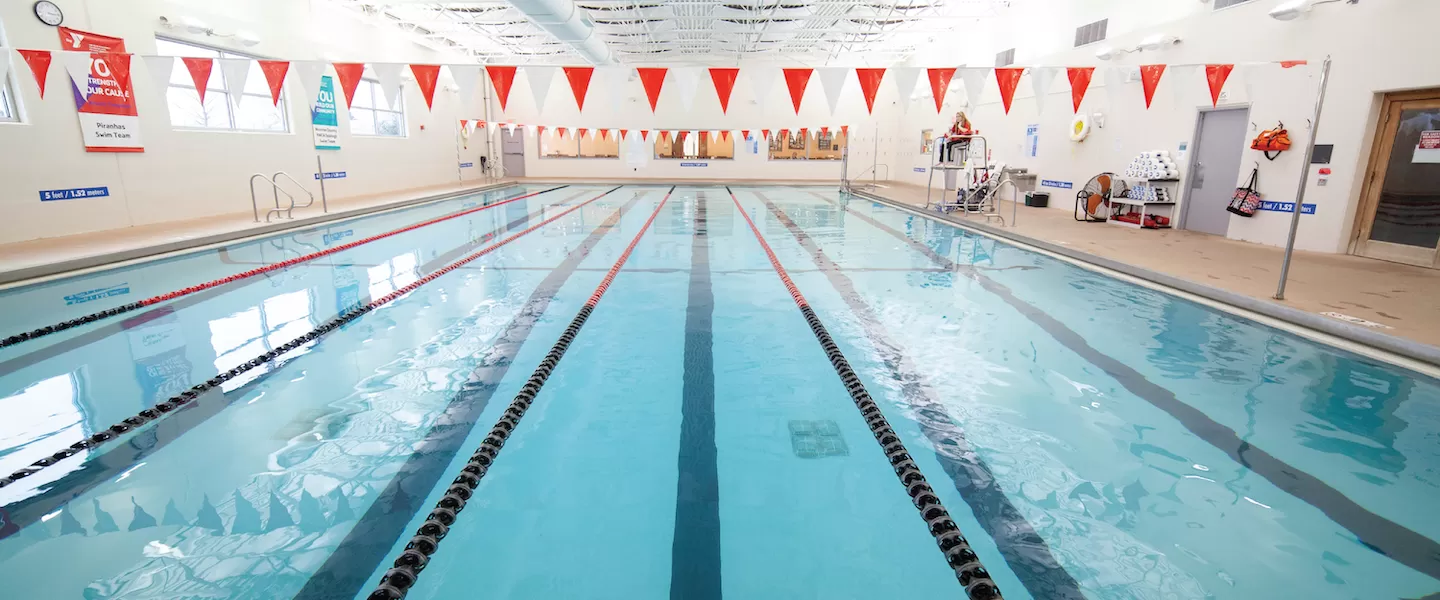 monroe county ymca indoor swimming pool with lap lanes and sauna