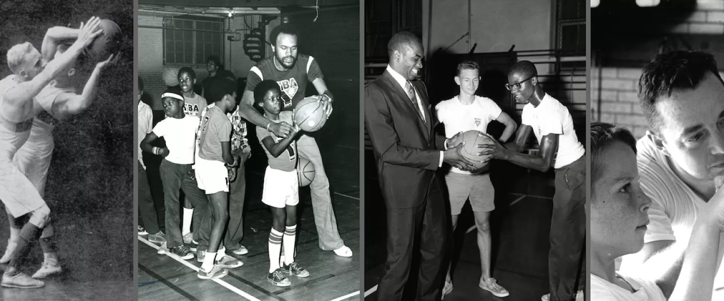History of YMCA Basketball Photo Collage