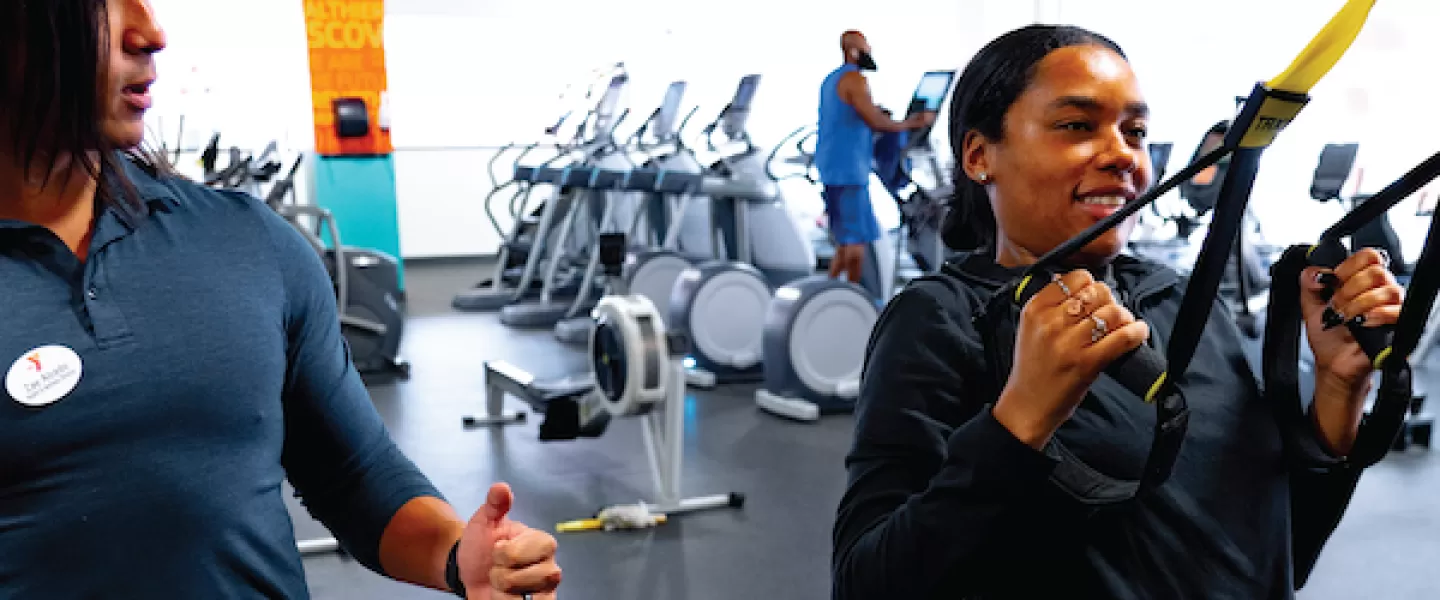 One-on-One YMCA Personal Training Session with Female using Resistance Bands