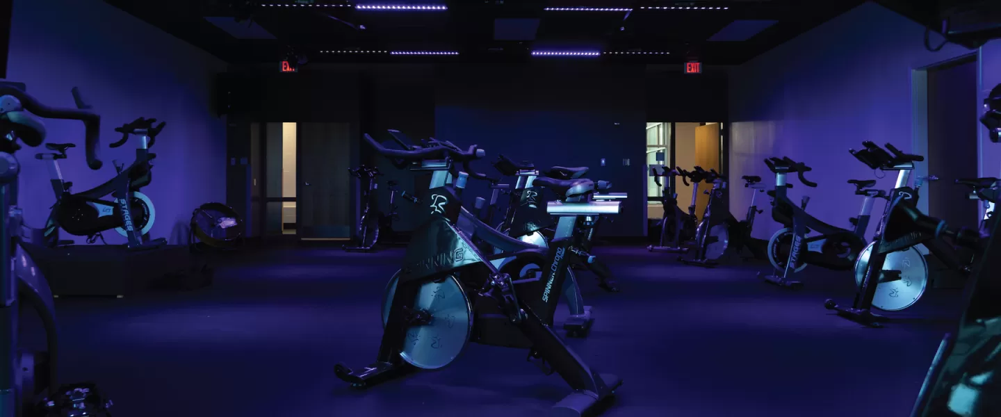 Edward Jones YMCA Cycling Studio Interior Photo
