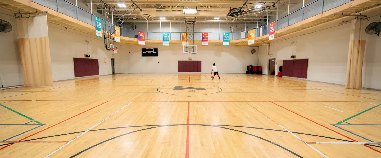South County YMCA Gym Basketball Court and Indoor Walking and Running Track