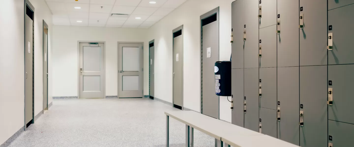 St. Charles YMCA Gym in St. Louis, MO Renovated Individual and Family Locker Rooms