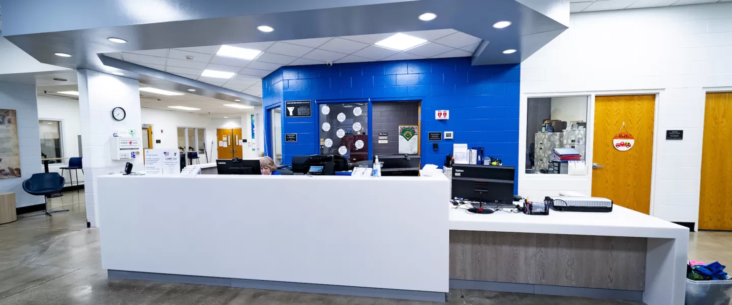 Collinsville Maryville Troy YMCA Gym Lobby and Welcome Center