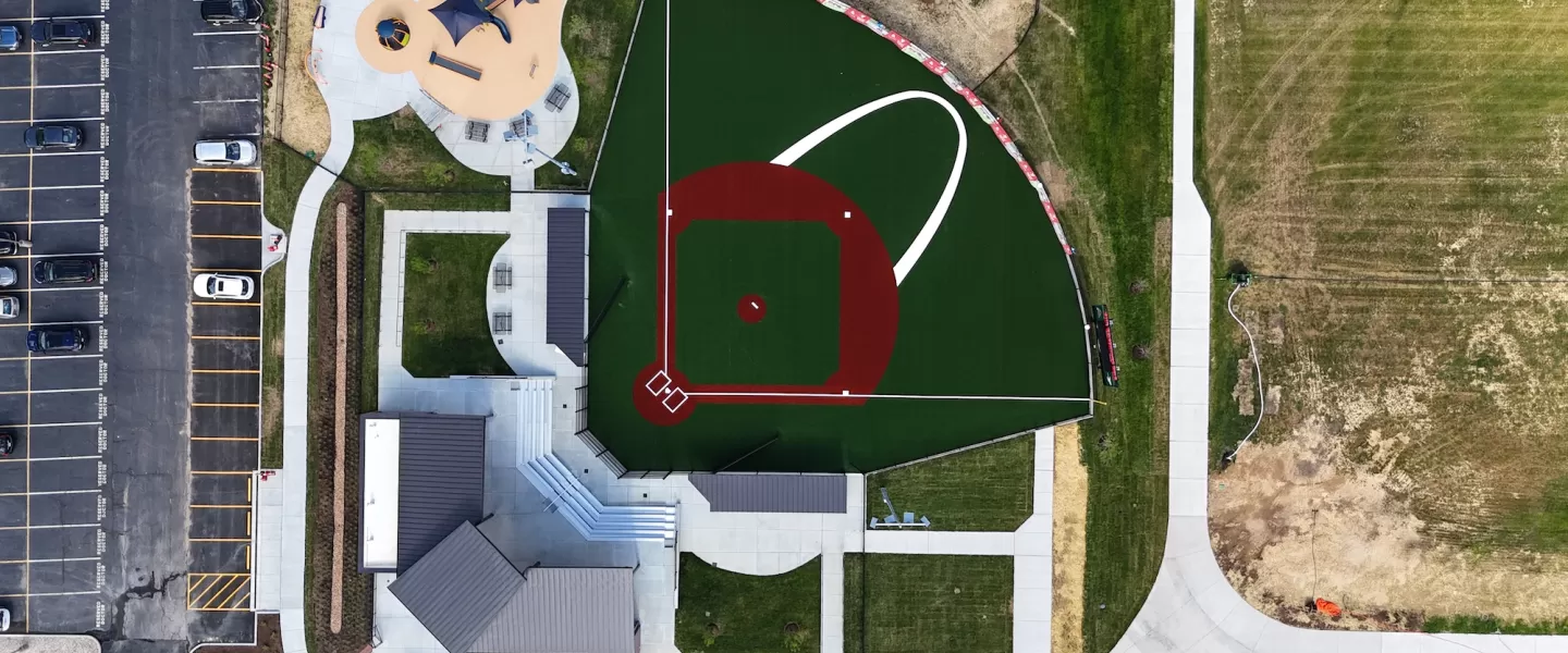 YMCA Adaptive Sports Complex Ariel Drone View