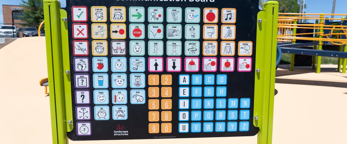 YMCA Adaptive Sports Complex Communication Board