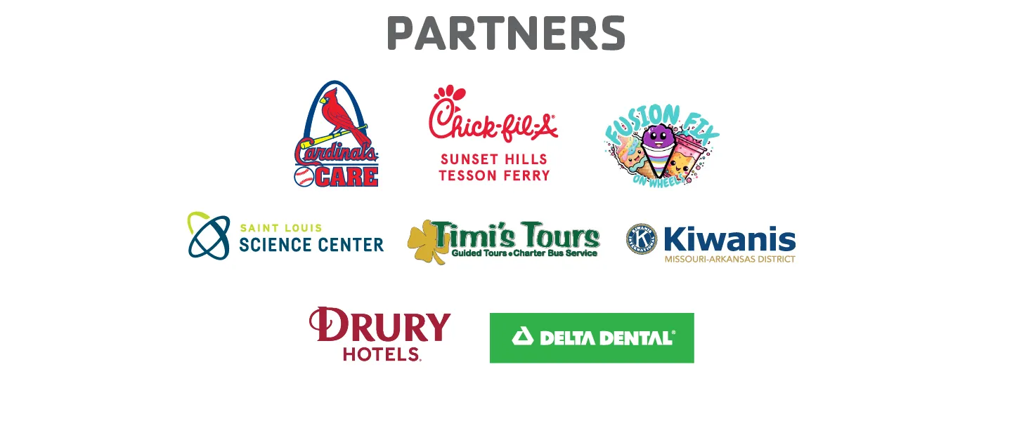 YMCA All-Star Game Partners: Cardinals Care, Chick-fil-A Sunset Hills, Fusion Fix, St. Louis Science Center, Timi's Tours, Kiwanis, Drury Hotels, Delta Dental