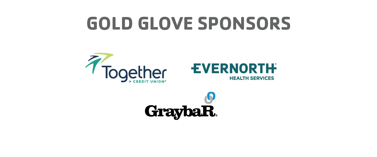 YMCA All-Star Game Gold Glove Sponsors: Together Credit Union, Evernorth Health Services, Graybar