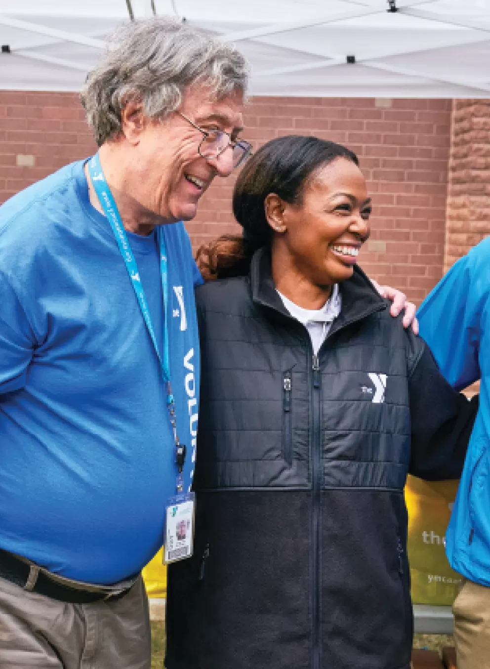 a ymca volunteer group at a fresh produce food drive