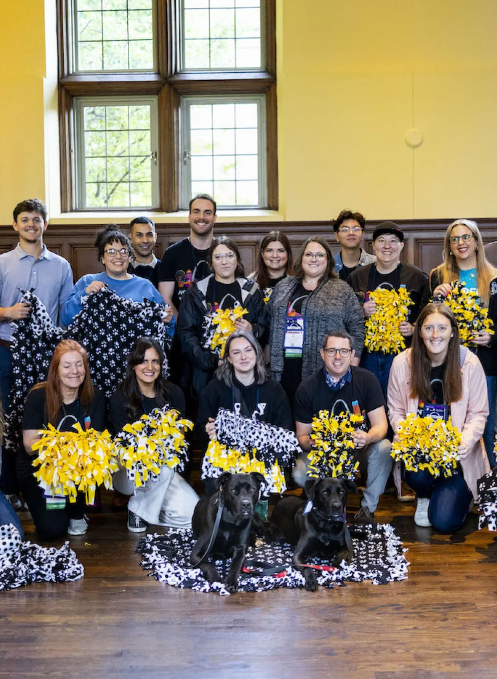 A diverse group of students volunteering for a community engagement program.