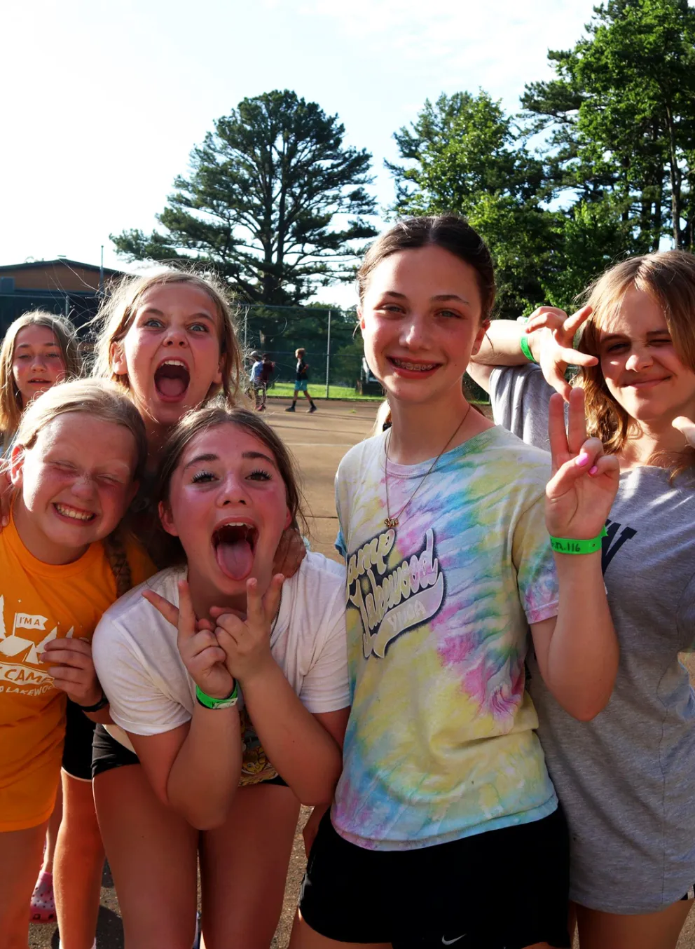 YMCA Camp Lakewood overnight camp friends at Traditional Camp for Ages 8-16