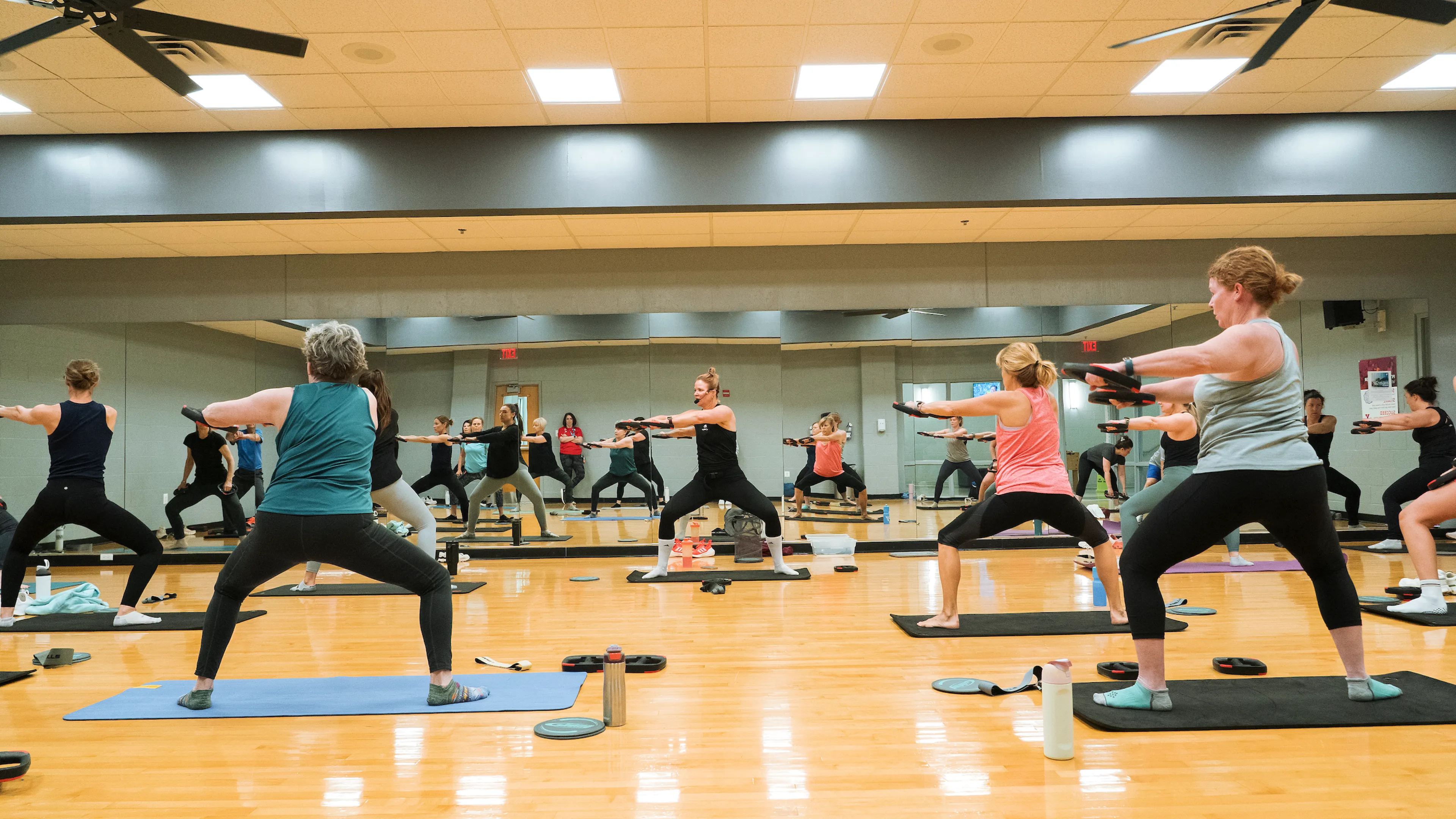 RiverChase YMCA Gym and Community Center in Fenton, MO's Group Exercise Studio hosting a YMCA LesMills Shapes exercise class