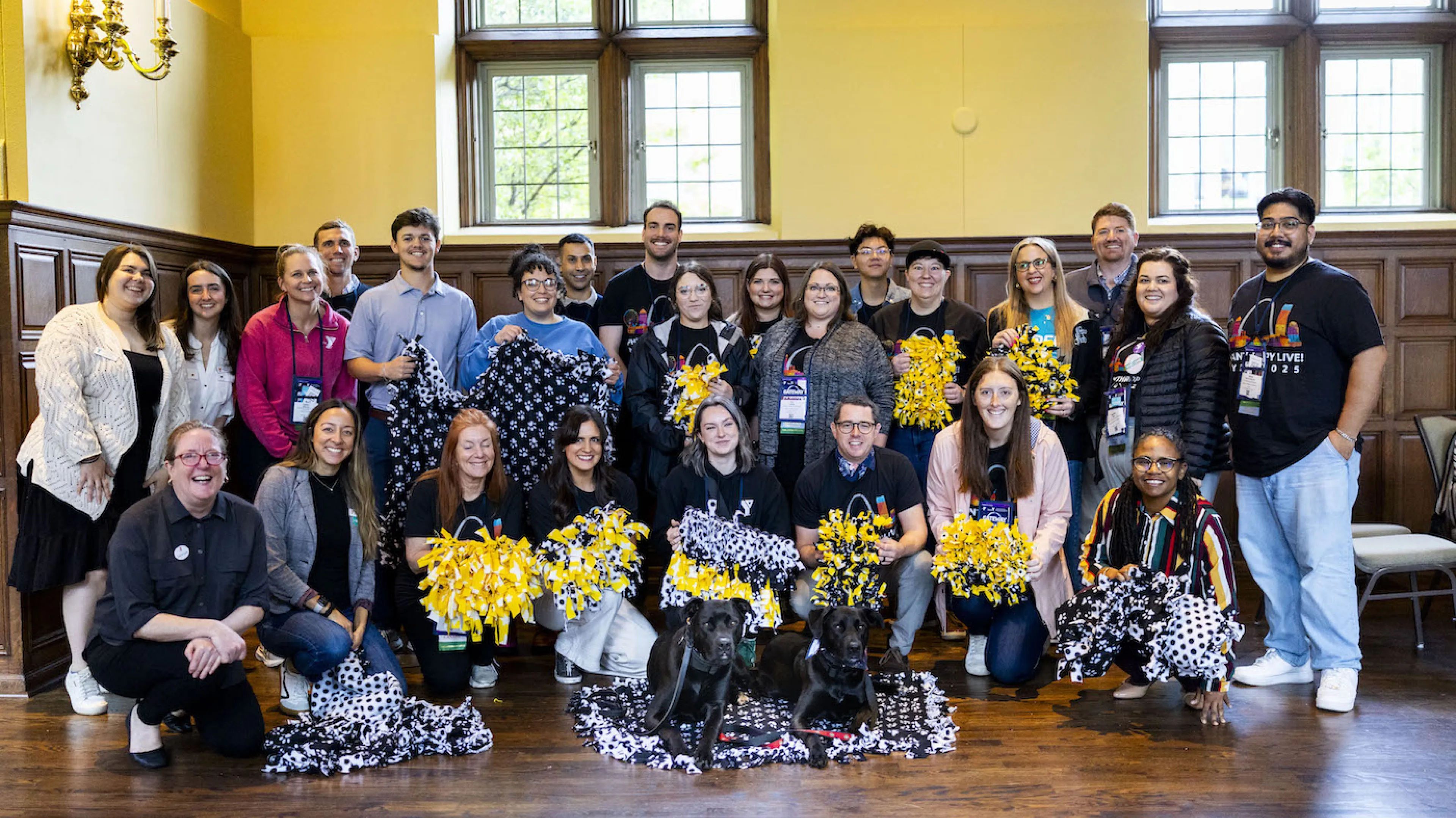A diverse group of students volunteering for a community engagement program.