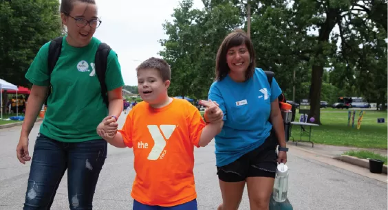 young boy participating in ymca summer day camp through ymca inclusion and adaptive services