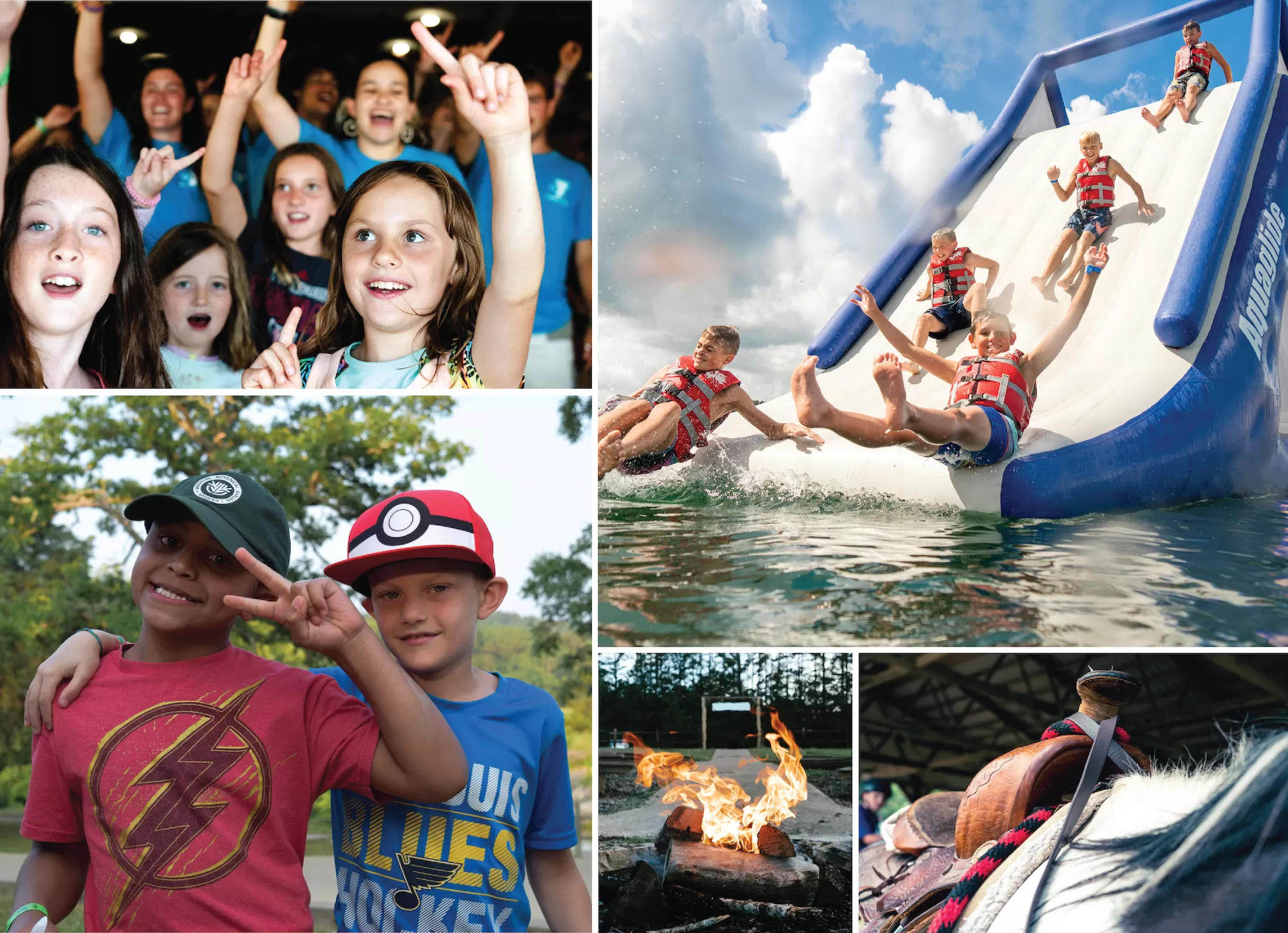 ymca camp lakewood overnight summer camp in potosi, MO camper collage