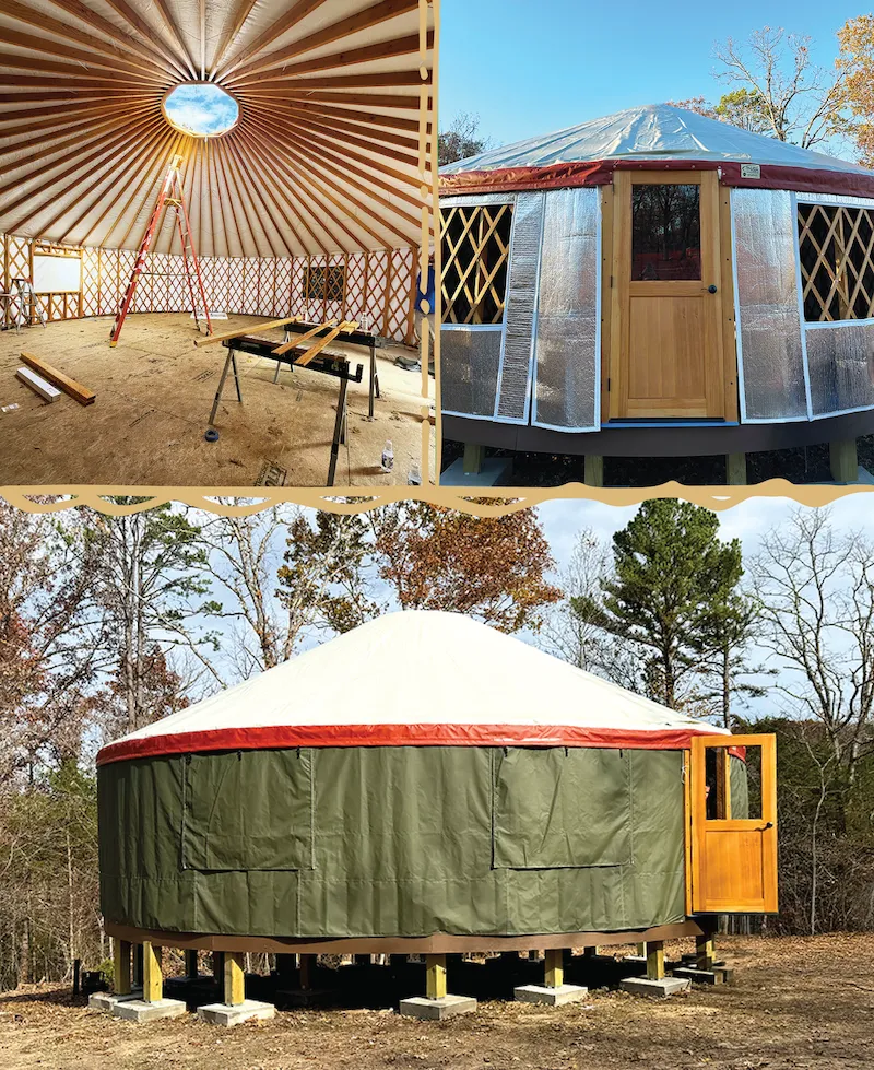 YMCA Camp Lakewood New East Camp Yurts Photo Collage