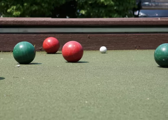 boccee balls on grass