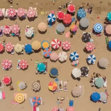 umbrellas on a beach