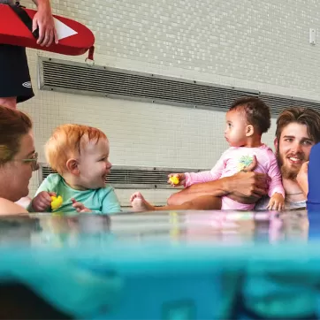 whens a good time to start swim lessons parent and child ymca group class