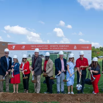Adaptive Sports Complex groundbreaking with St. Louis Cardinals, Boniface Foundation, The Miracle League and Gateway Region YMCA.