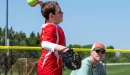 Thumbnail: An adaptive sports participant throws a baseball after fielding a hit.