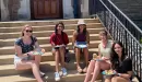 Thumbnail: washu campus y students eating lunch outside