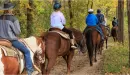 Thumbnail: a group at ymca trout lodge on a horseback trail ride