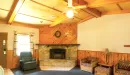 Thumbnail: trout lodge forest view cabin fireplace