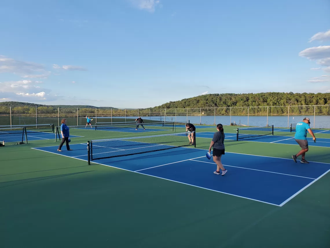 pickleball courts at ymca trout lodge