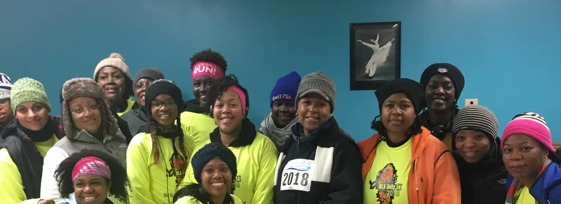 An image of the African American women who make up the Women Empowered to End Disparities in Obesity group at the YMCA.