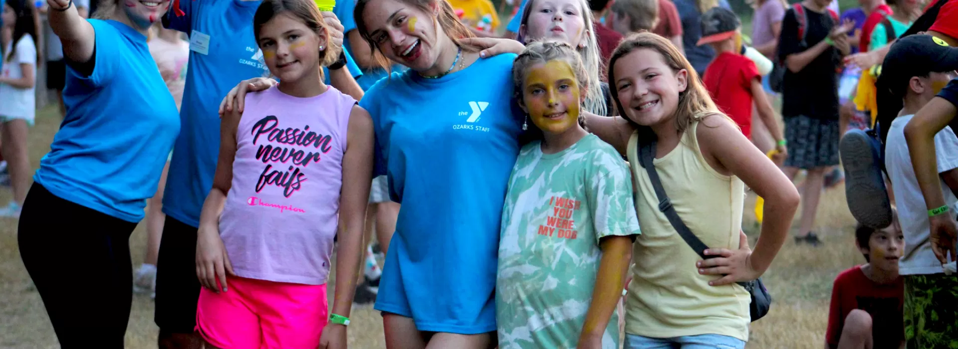 ymca camp lakewood counselors and campers group