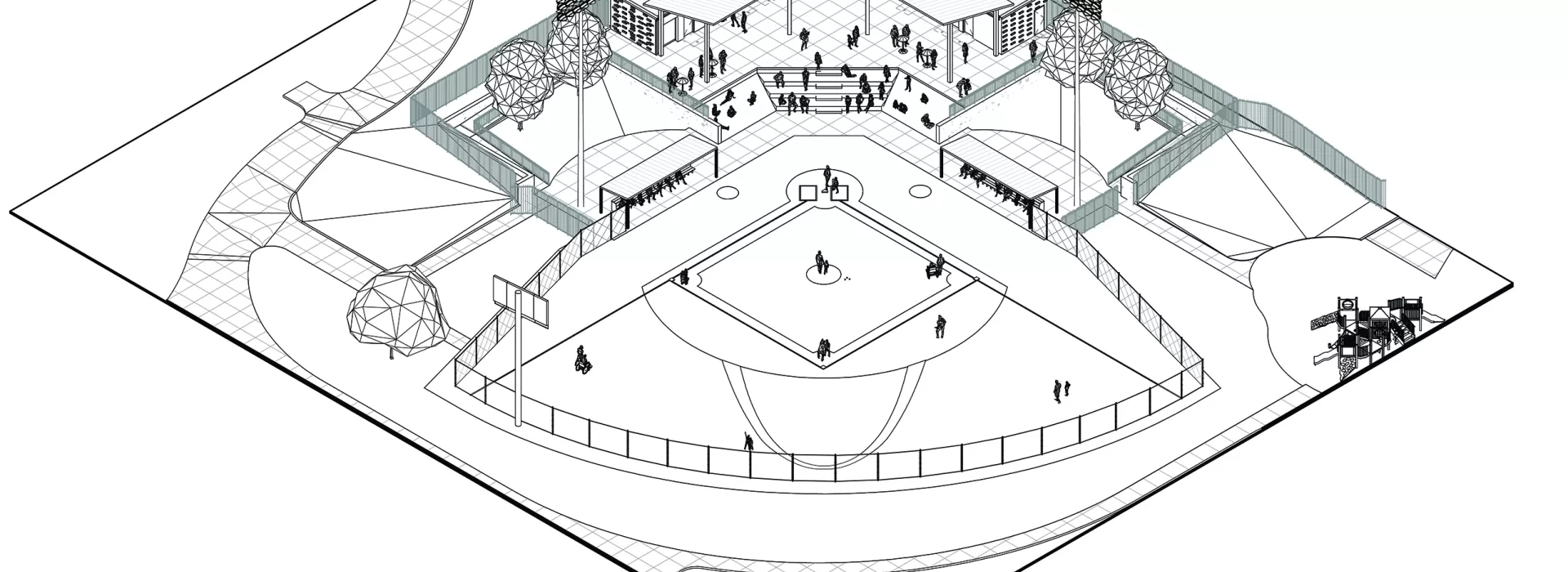 ymca adaptive sports complex wire frame