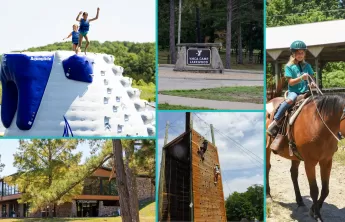 collage of activities at ymca camp lakewood