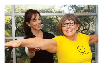LIVESTRONG at the YMCA participant works on balance