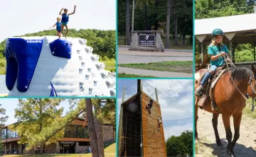 collage of activities at ymca camp lakewood