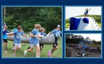 collage of photos from ymca camp lakewood